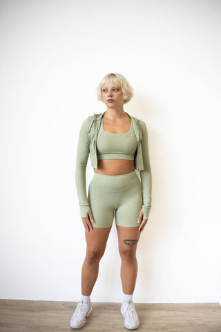 Define Seamless Scrunch Shorts, Sage