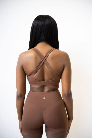 Define Seamless Scrunch Shorts, Cacao