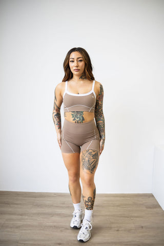 Curve Seamless Shorts, Almond
