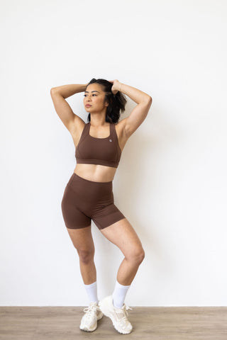 Define Seamless Scrunch Shorts, Cacao