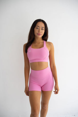 Define Seamless Scrunch Shorts, Pink